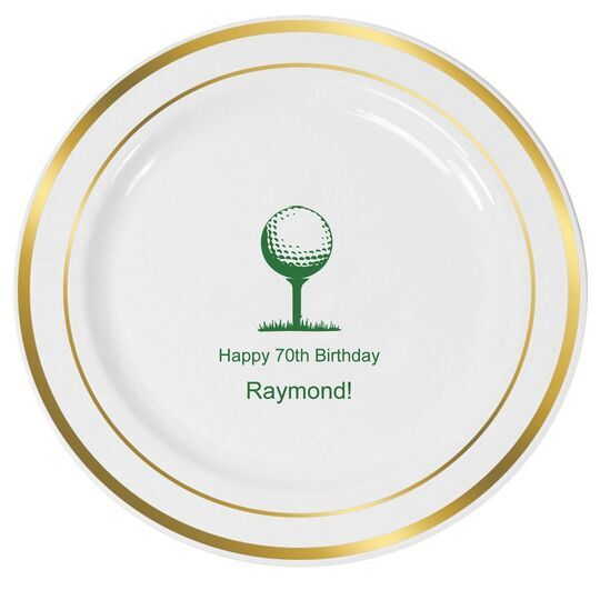 Golf Tee Premium Banded Plastic Plates